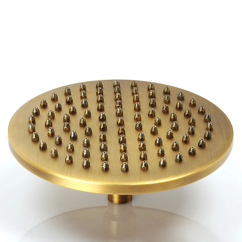 Antique Brass Round Shower Head 8 inch Rainfall Shower Head Bathroom Rain Shower Head Ceiling Wall Top Sprayer