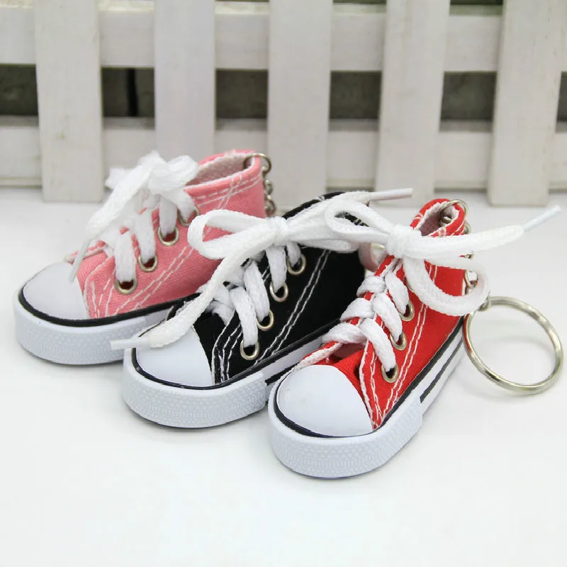 2 Paires De Chaussures Mini-Poupées – Toile à Lacets – Pour Peluches 15-20 Cm – Noir Et Rouge – Accessoire De Tenue