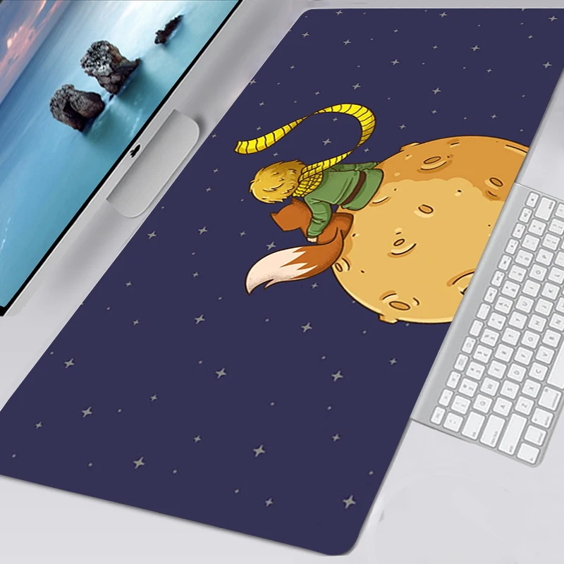 Alas Mouse The Little Prince And The Fox Kawaii Gaming Octagores Mouse Pad Antiselip Ukuran Besar Octagepad Deskmat Tappetino Mouse