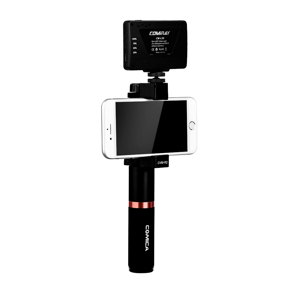 Comica CVM-R2 Smartphone Video Rig Hand Grip Handle Stabilizer Kit for iPhone X 8 7 6s Plus for Samsung Huawei Cell Phone etc.