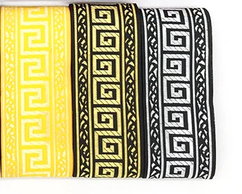 NEW Classic Polyester Woven Jacquard Ribbon National Embroidery Handmade Sewing Accessories DIY Trim Lace 5cm 8yards