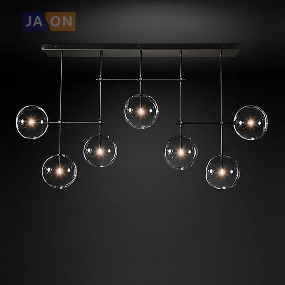 g4 LED Postmodern Iron Glass Black Gold LED Lamp LED Light.Pendant Lights.Pendant Lamp.Pendant light For Dinning Room