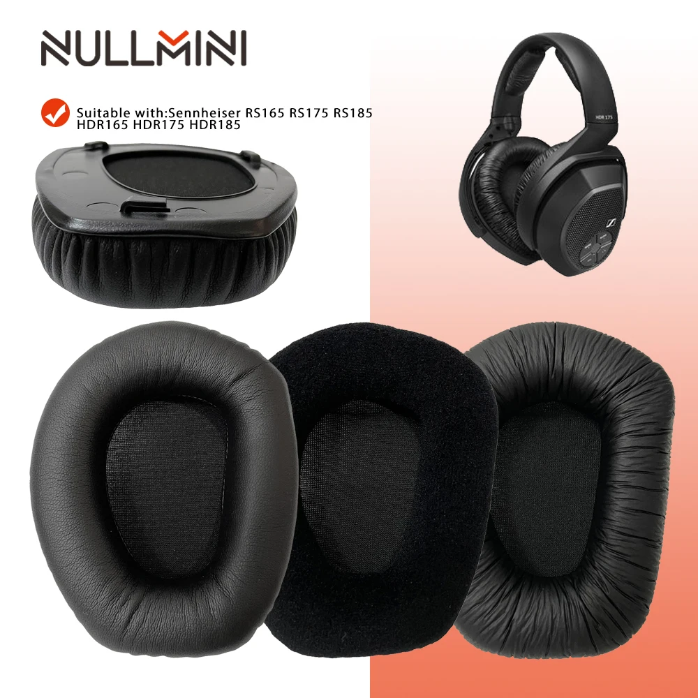 NullMini Replacement Earpads for Sennheiser RS165 RS175 RS185 HDR165 HDR175 HDR185 Headphones Sleeve Headband Earphone Earmuff