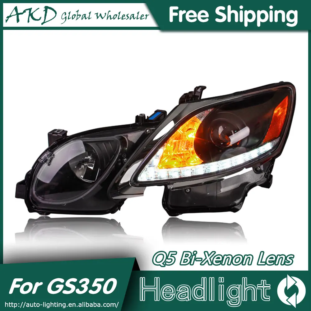 

AKD Car Styling for Lexus GS350 Headlights 2004-2011 GS300 LED Headlight LED DRL Bi Xenon Lens High Low Beam Parking