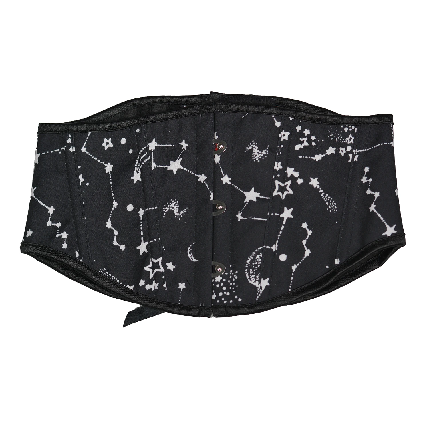 Plastic Bones 3 Button Astronomy Print Short Underbust Corset