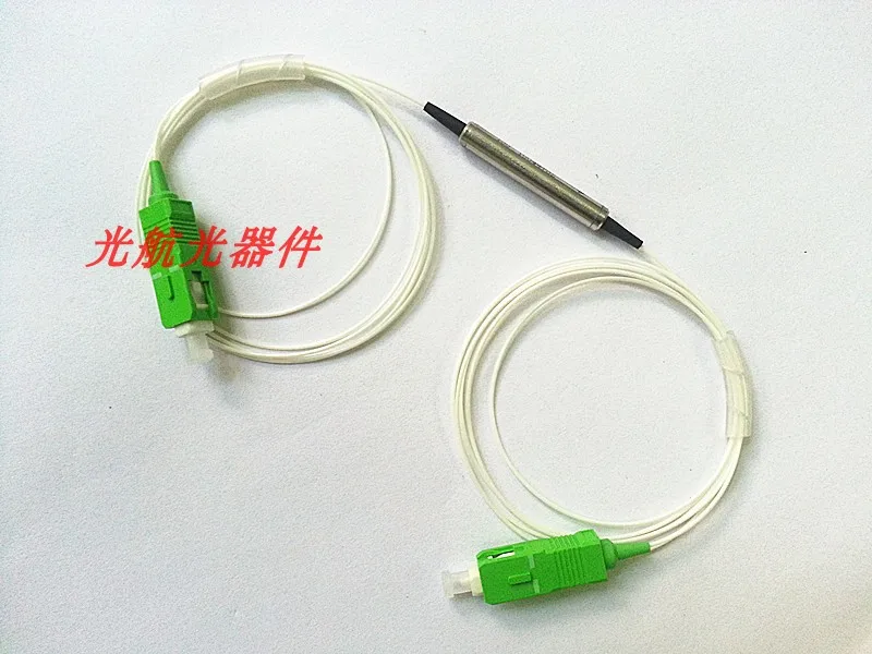 Single Pole In-line Optical Fiber Isolator SC/APC Steel Tube Package