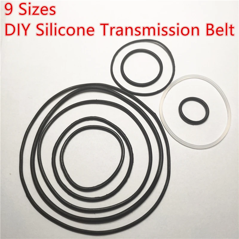 9 Sizes Silicone Rubber Band Pulley Transmission Engine Drive Round Belts Tape DIY Toy Module Car Motor Stretch Droppshipping