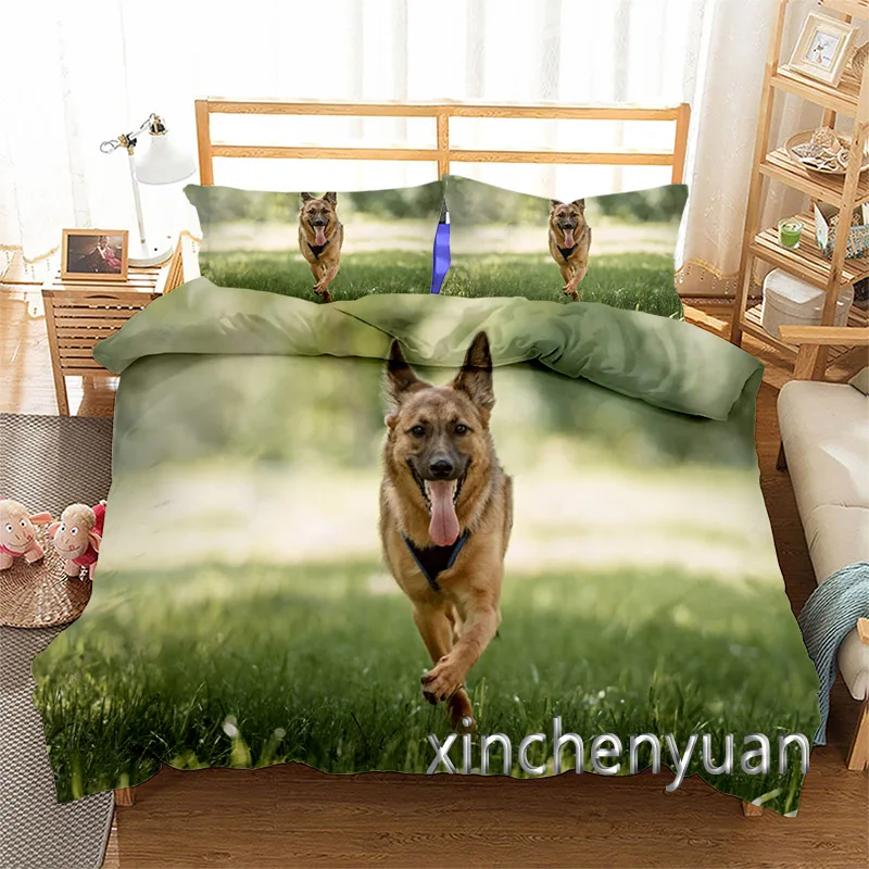 Cute Dog 3D Printed Duvet Cover Set Twin Full Queen King Size Bedding Set Bed Linens Bedclothes for Young K53