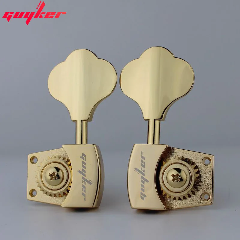 GUYKER high-grade Open Gear Bass Tuners Gear ratio 1:26 Tuning Keys Gold