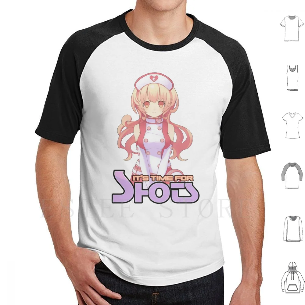 

Compa Shot Time T Shirt Cotton Men DIY Print Neptunia Hyperdimension Neptunia Hyperdimension Compa Nurse