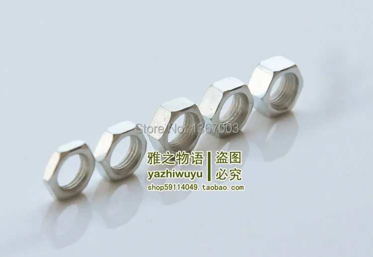 20 قطعة 3,4,5,6,7 مللي متر سميكة M10 عرافة الجوز مصابيح DIY بها بنفسك اكسسوارات/الجوز الأبيض الزنك/M10 أجزاء أنبوب الأسنان