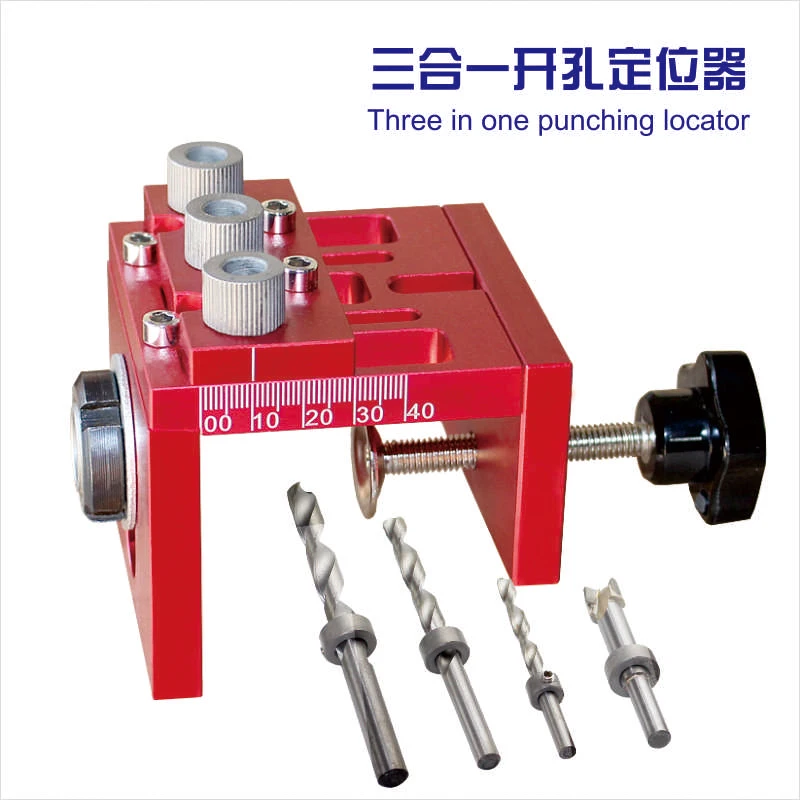 Multifunction Woodworking Doweling Jig Kit Adjustable Drilling Guide Puncher Locator For Furniture Connecting Carpentry Tools