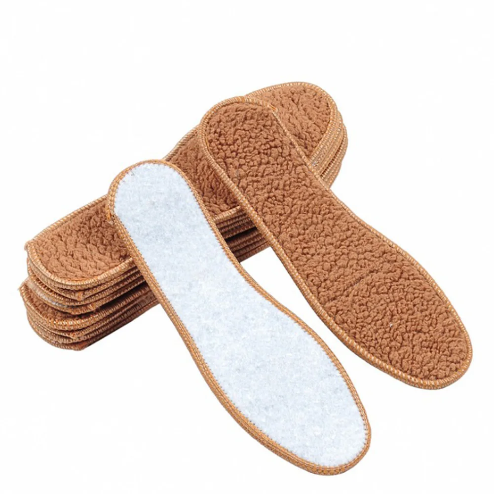 

1 Pair Shoes Faux Fur Wool Insoles pads Unisex Winter Warm Insoles Men Women Soft Thicken Inserts for Snow Boots Shoe Soles Pad