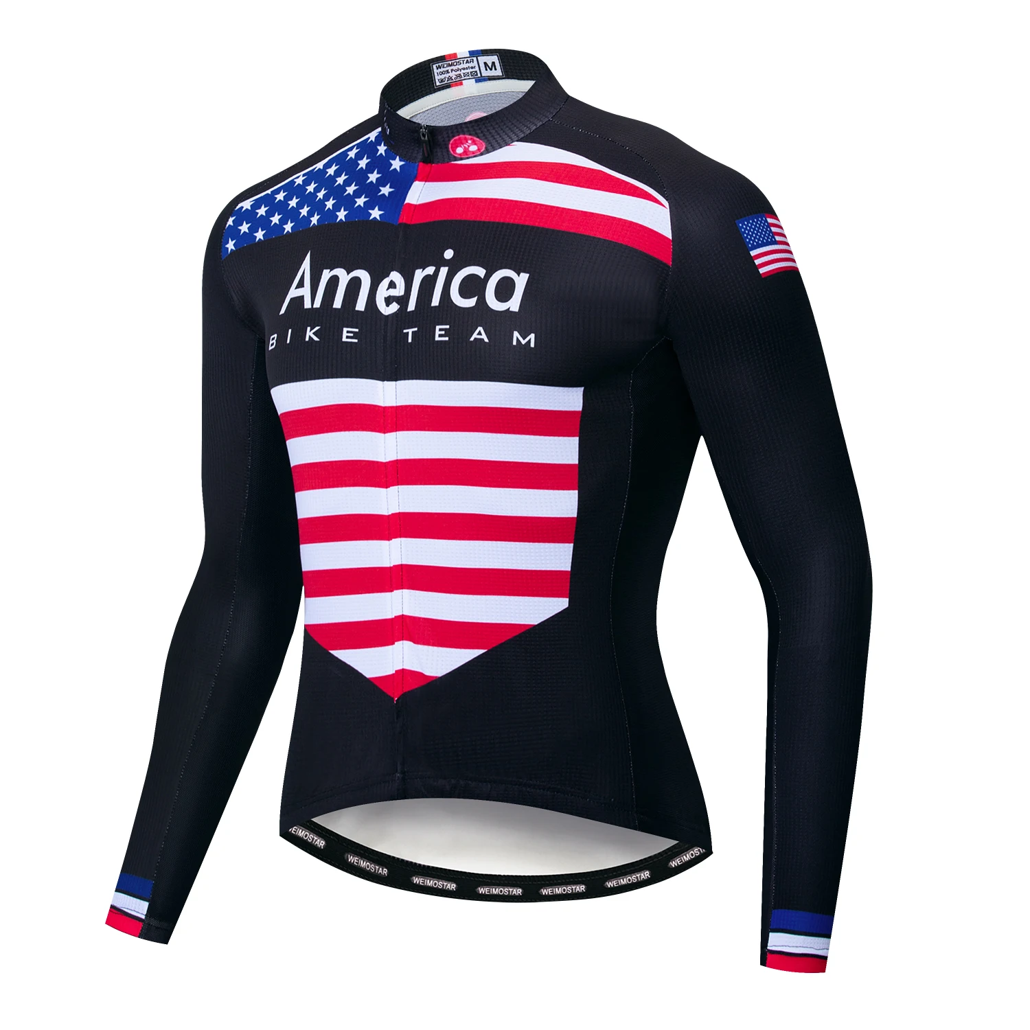 United States Cycling Jersey long sleeve men Bike Jerseys road MTB bicycle Clothing sportswear maillot Racing tops shirts US