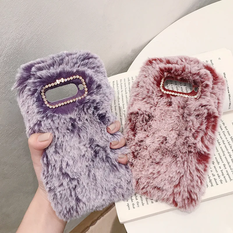 Girls Women Warm Bling Furry Fluffy Case Cover for LG stylo 5 4 V50 V30 V10 K40 K11 K7 G8 G7 G6 G5 X cam