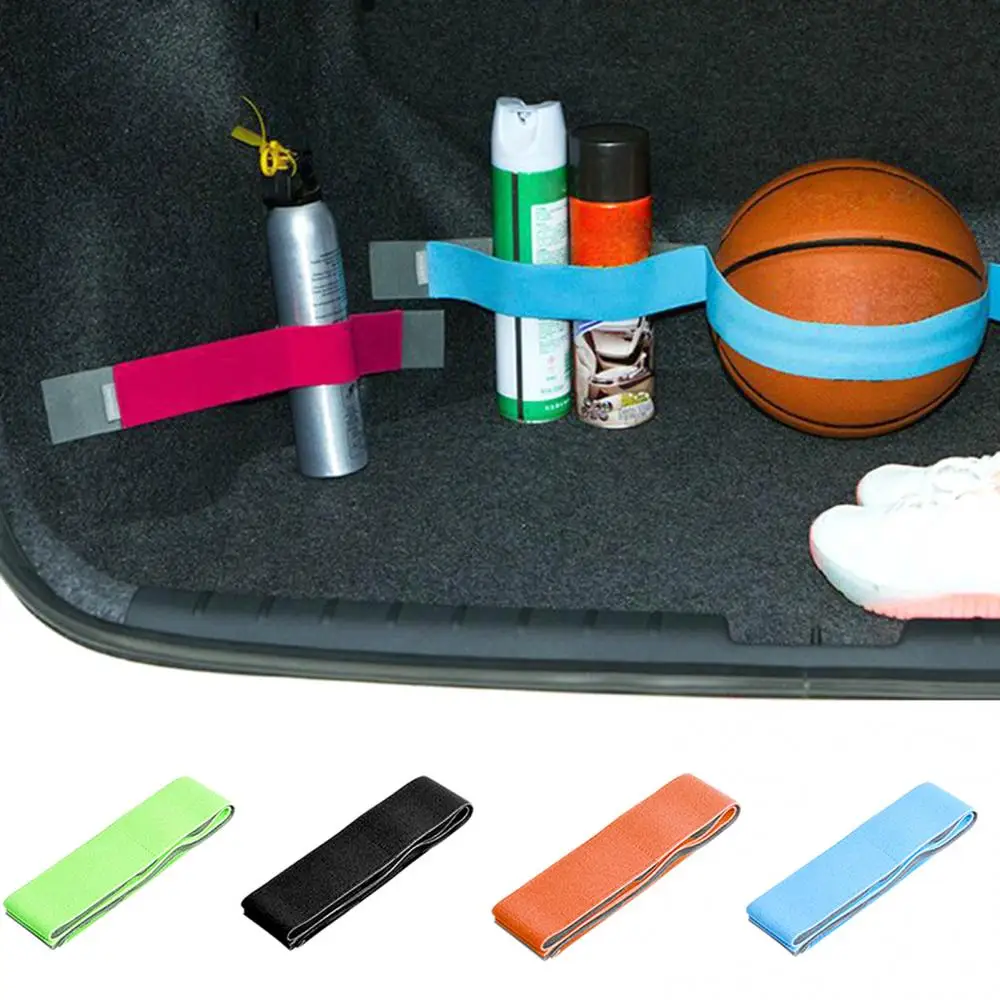 Car Trunk Tie Baggage Hook and Loop Fastener Fixed Straps Magic Stickers Storage Device Rear Rack Car Hook and Loop Tape