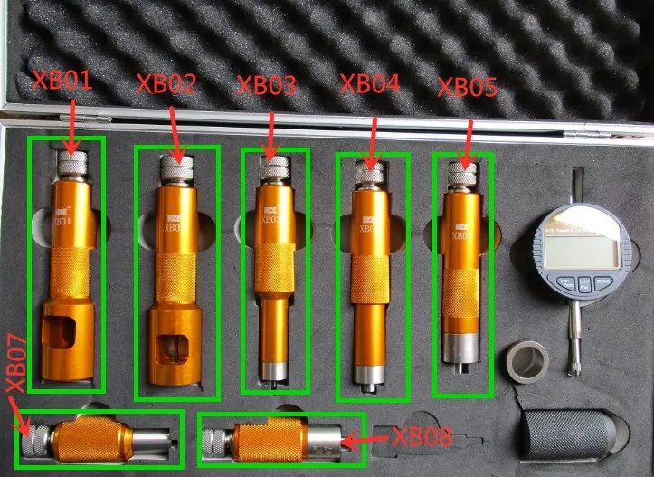 new! 1PCS  common rail injector valve measuring tool kit for Bossch and for Densso diesel injector valve stroke measuring tool