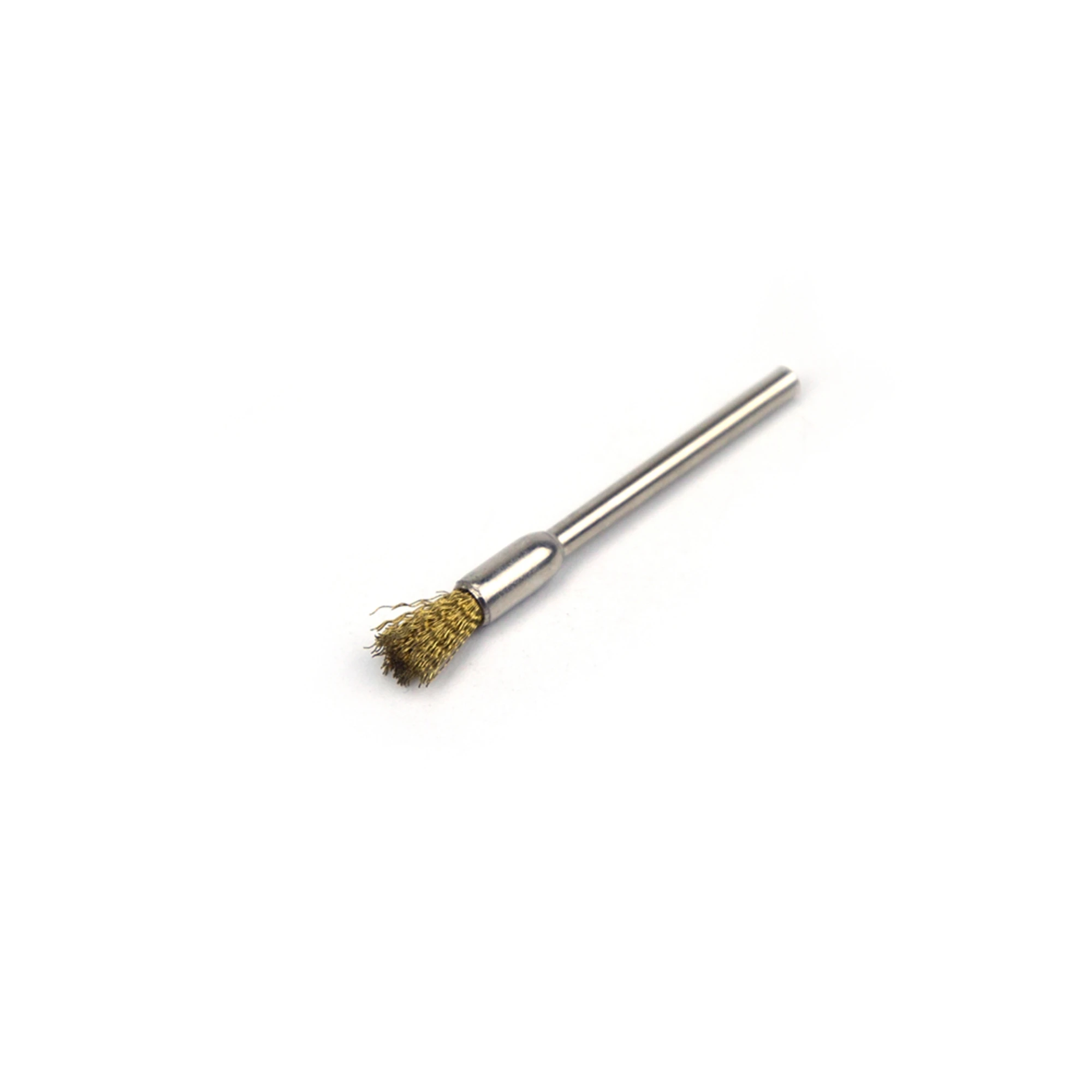 20Pcs Messing Draht Pinsel mit 3mm Stange Metall Rost Entfernung Rotary Polieren Pinsel Stift Geformt Mini Bohrer Power werkzeug Zubehör