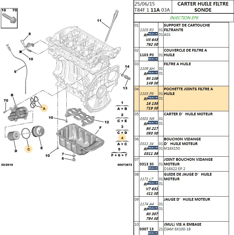 オイルフィルターシールリングエンジン,オイルシールガスケット,プジョー2008 308 citroen c4 c5 1613571980 1103p9に使用