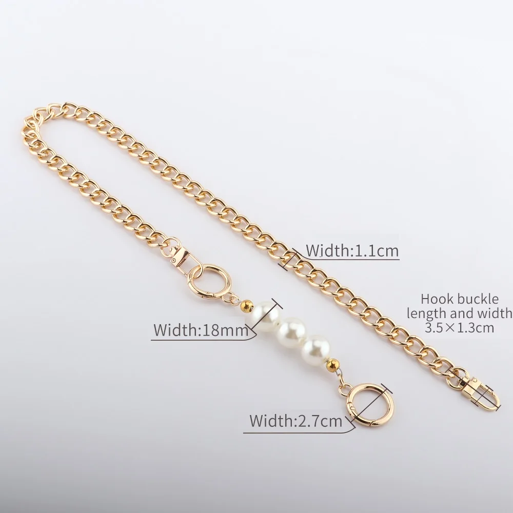 Pearl Chain Extension Chain Ladies Handbag Messenger Bag Metal Messenger Chain Accessories All-match Detachable Adjustable