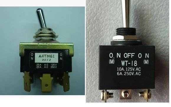 1PCS USED FOR A4TN61 imports toggle switch. 25A 250VAC  A4TN61   WT-12  WT-15 WT-18 NEW 6A 250VAC