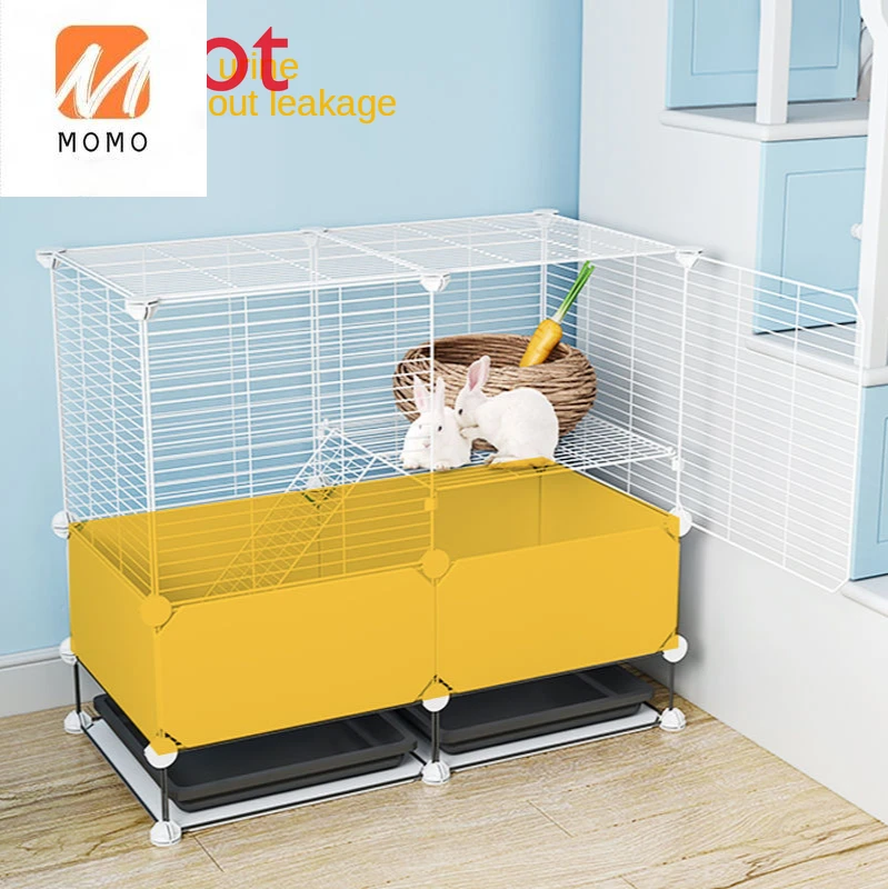 Luxury Rabbit Cage Anti-Spray Urine Household Double-Layer Rabbit Squirrel Supplies Extra Large Rabbit Nest Indoor Luxury Villa