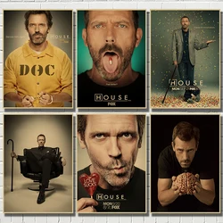 M.D. Classic Movie Retro Kraft Paper Poster Bar Cafe Living Room Dining room Wall Decorative Paintings