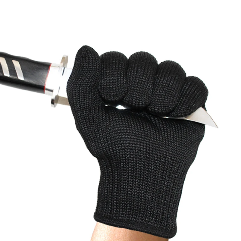 Corte Prova Stab Resistente Fio Metal Luva, Cozinha Butcher Corta Luvas para Oyster Shucking Peixe Jardinagem Luvas de Segurança, 5
