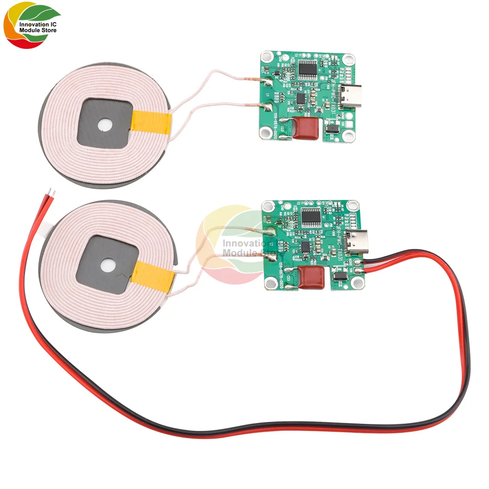 Ziqqucu 20W High Power 5V 13.5V Fast Charge Wireless Charger Transmitter Module Type-c USB + Coil For Qi Universal Phone Battery