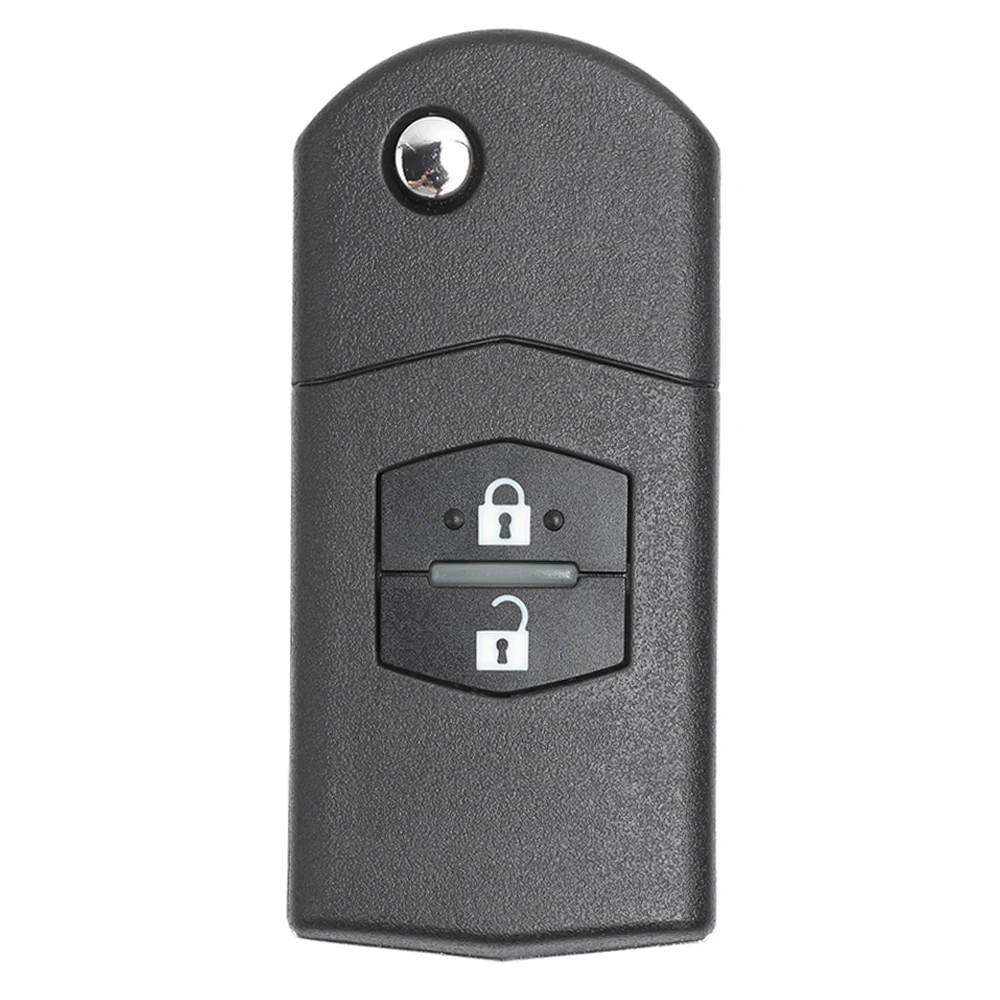 KEYECU A Distanza di Vibrazione di Chiave Dell\'automobile Borsette Caso Fob 2 / 3 Bottoni per Mazda 3 5 6 2004 2005 2006 2007 2008 2009 2010 2011