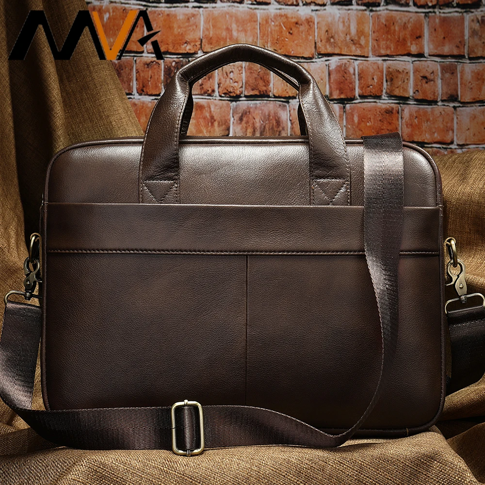 

MVA Men Briefcase Bag Men Briefcase Genuine Leather Bag Mens Briefcases Office Handbag 15inch Laptop Business Men's Bags