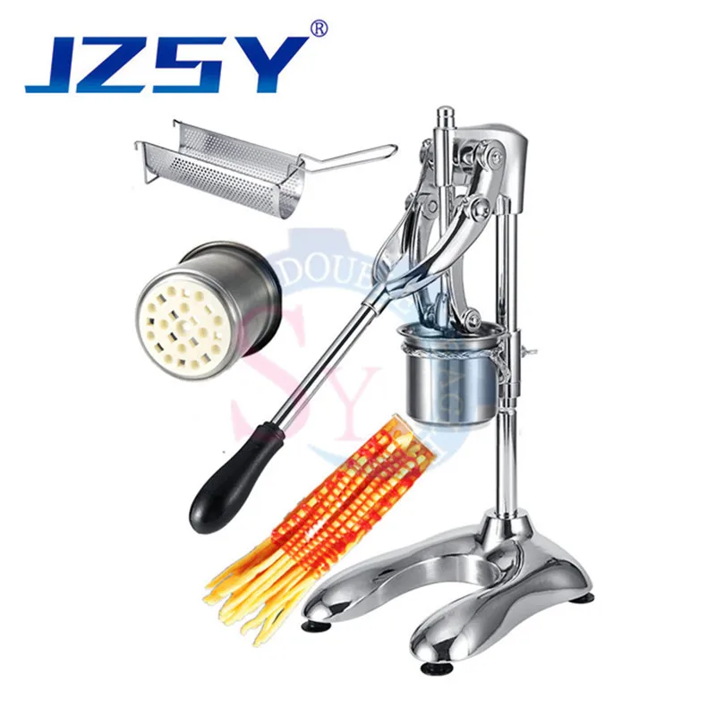 Japan Popular Hand Press Mashed French Fried Chips Extruders Long Fries Maker/30cm Stainless Steel Potato Bar Extrusion Machine