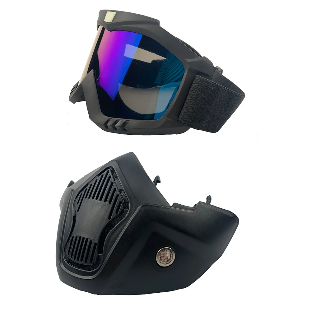 Outdoor Ski Snowboard Maske Schneemobil Ski brille wind dichte Motocross Schutzbrille Schutzbrille mit Mund filter