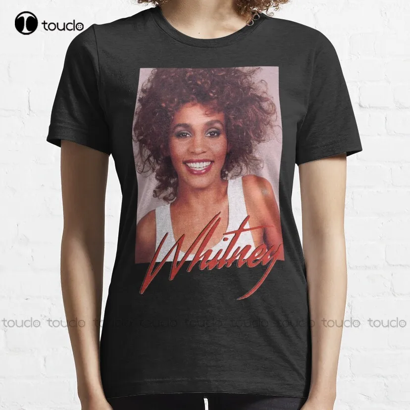 Whitney Houston Official Smile Signature T Shirt. Classic T-Shirt Tshirts Shirts For Men Custom Aldult Teen Unisex Xs-5Xl