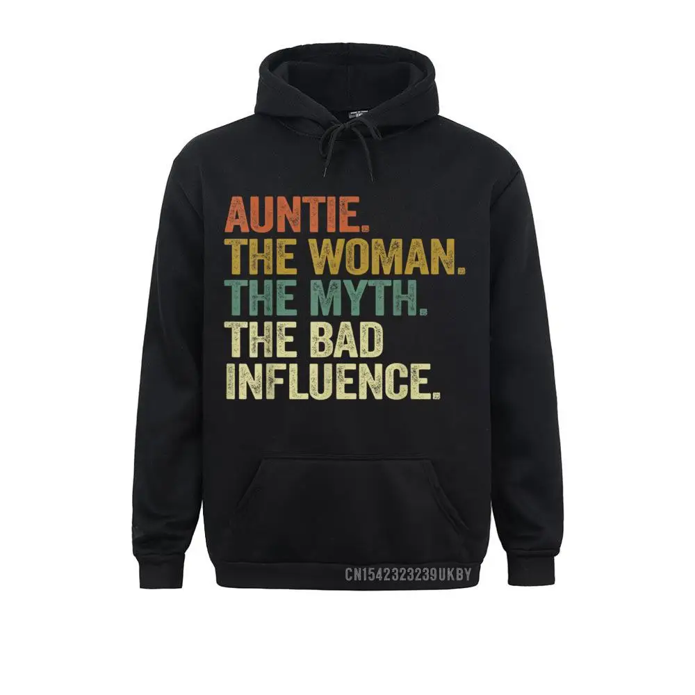 

Vintage Cool Auntie Woman Myth Bad Influence Funny Aunt Hoody Long Sleeve Hoodies Winter/Fall Male Sweatshirts Clothes Oversized