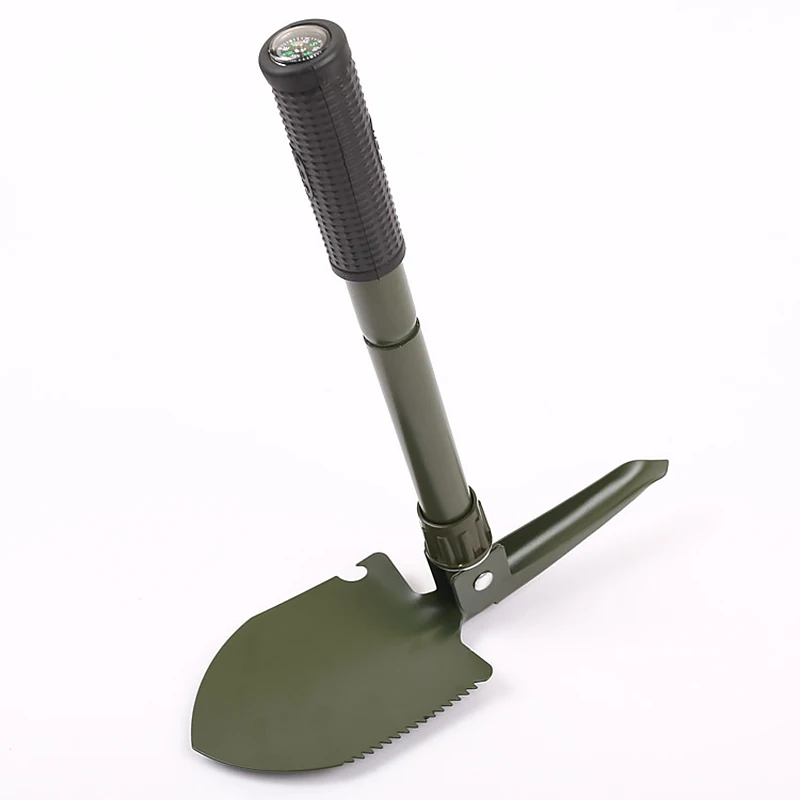 

Carbon Steel 4 in 1 Multi-function Folding Shovel Outdoor Survival Camping Garden Tools Portable Military Foldable Spade