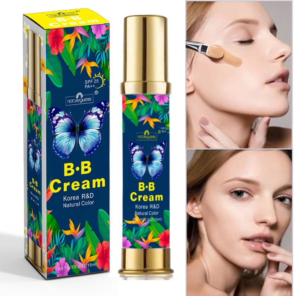 BB Cream Air Foundation CC Cream Concealer Whitening Makeup Waterproof Brighten Face Peau Noir Base Tone Korean Cosmetic