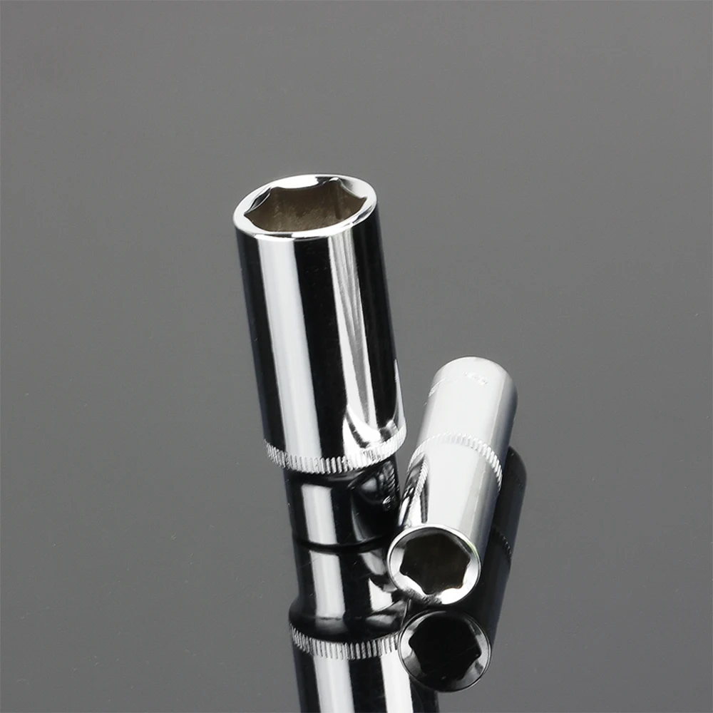 1Pcs 3/8-Inch 10Mm Cr-V ลึก6จุดซ็อกเก็ตสำหรับ Heavy-Duty เครื่องมือยานยนต์ซ่อมแซมในครัวเรือนการบำรุงรักษา