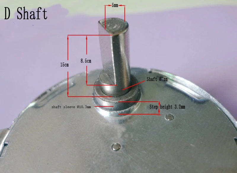 CHANCS JS-530-Motor eléctrico de 12V CC, eje plano doble, 10RPM, Micromotor DE ALTO Torque para microondas, caja de engranajes de plástico POM
