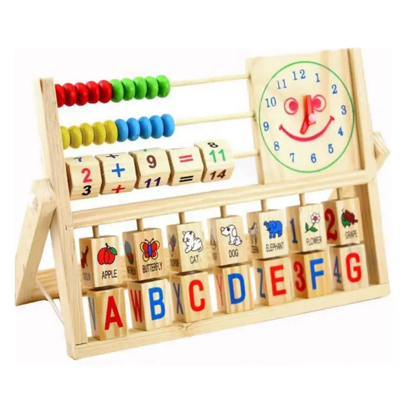 Boulier en bois pour enfants, support d'apprentissage, planche de comptage, jouet de maths éducatif