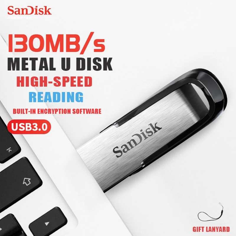 SanDisk-unidad Flash USB 128 para teléfono, Pendrive de 256GB, 512 GB, 64GB, 32GB, 16GB, dispositivo de almacenamiento