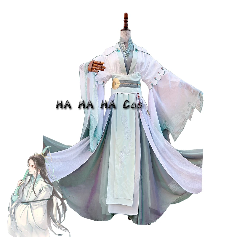 Costume de Cosplay Tian Guan Ci Fu Shi Qingxuan Shen Qingqiu, Costume ancien de Hanfu, ensemble complet d'accessoires de fête fantaisie d'halloween