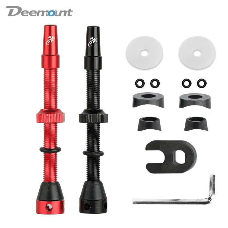AliExpress Deemount Bicycle Tubeless Carbon Rim Presta Valves 44/60/80mm F/V Nipple Brass Core CNC Machined Anodized W/Tool