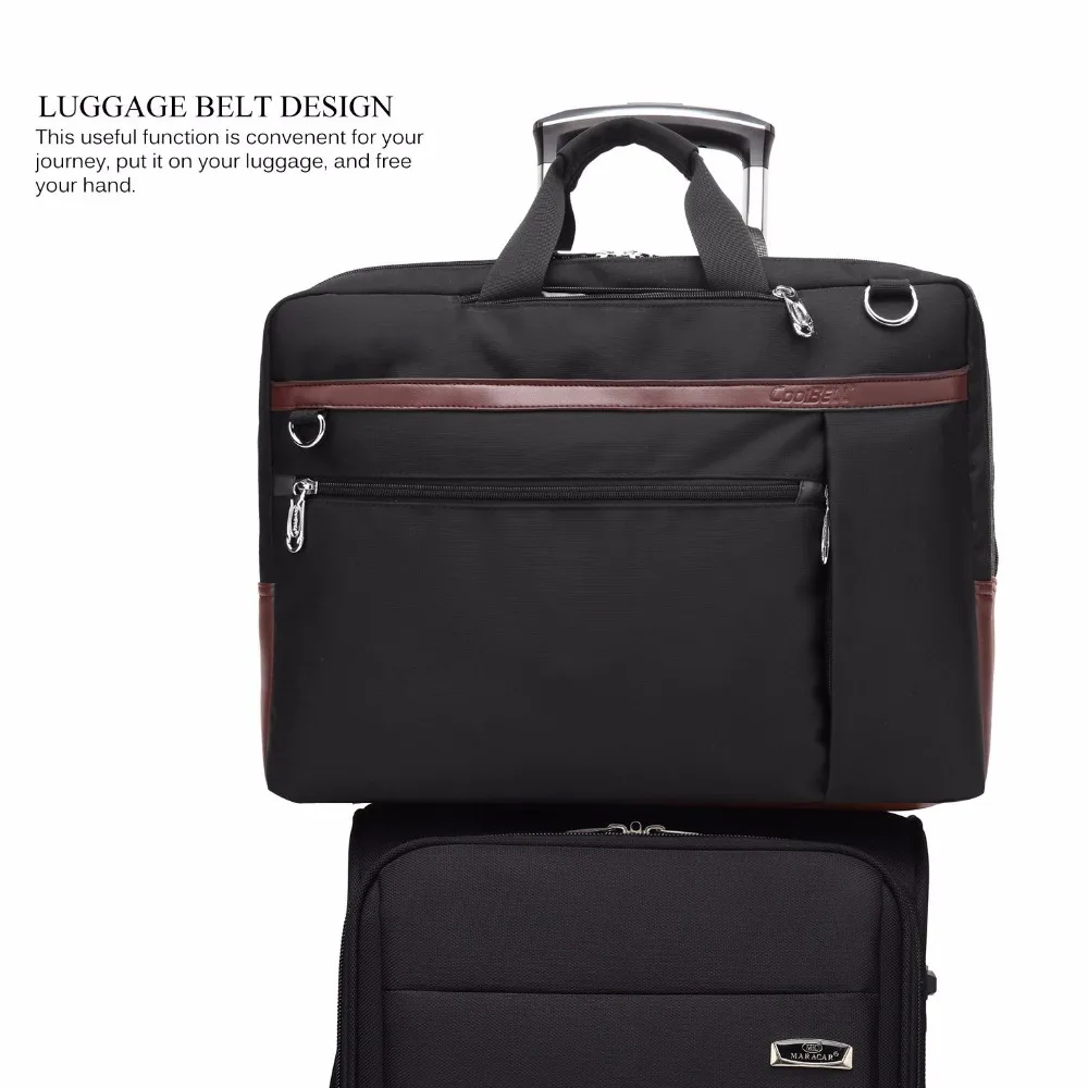 Convertible Backpack Shoulder Messenger Business Briefcase Leisure Handbag Waterproof Travel Fits 17.3 Inch Laptop Backpack