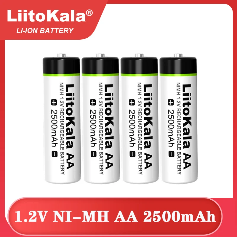 Liitokala 1.2V AA 2500mAh Ni-MH akumulator aa na pistolet termiczny zdalnie sterowana mysz baterie zabawkowe