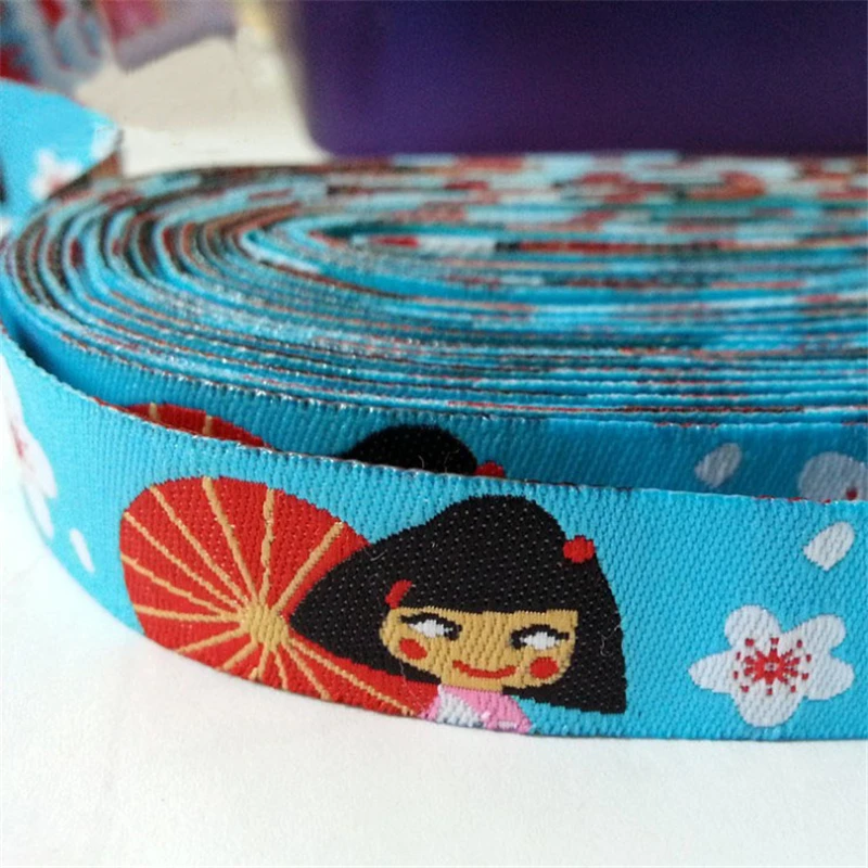 New 100% Polyester Cartoon Woven Jacquard Ribbon 5/8 \'(16 mmx10yards) For DIY Dog Collar And Hats Home Textile Accessories