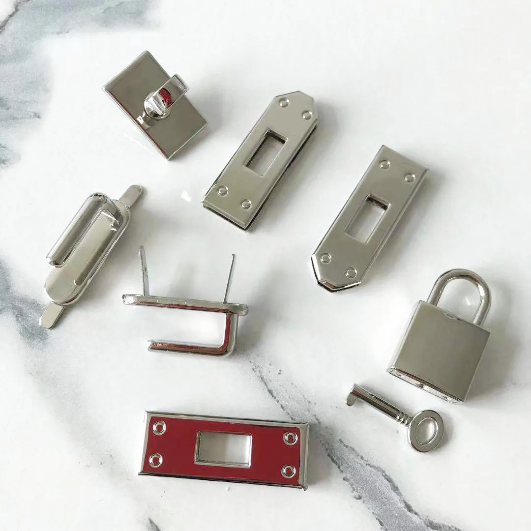 1 Set (7 Stück) 45 mm 4 Farben Metall Taschenschloss Hardware Zubehör Damen Handtasche Drehverschluss Schloss Schnalle DIY Teil Lederhandwerk – Detail 17