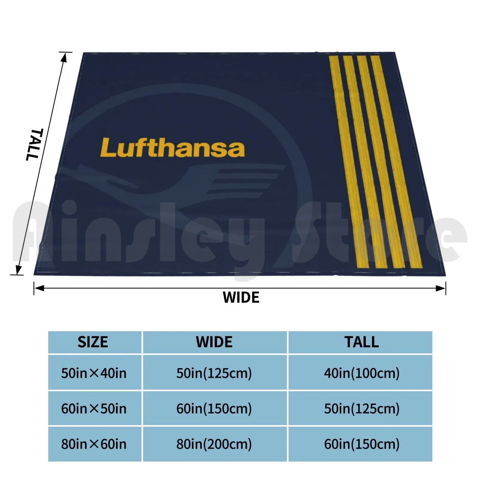 Lufthansa Blanket Fashion Custom Lufthansa Aviation Plane Airplane Airplane Fly Flying Pilot Captain Boeing