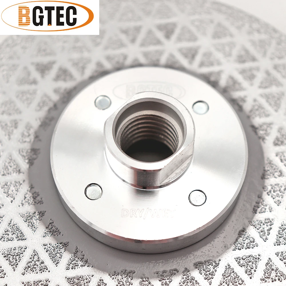 BGTEC 2 قطعة 5 "مزدوجة الوجهين فراغ صنع من النحاس قاطع ماسي و قرص الطحن مع 5/8-11 موضوع قسط الجودة