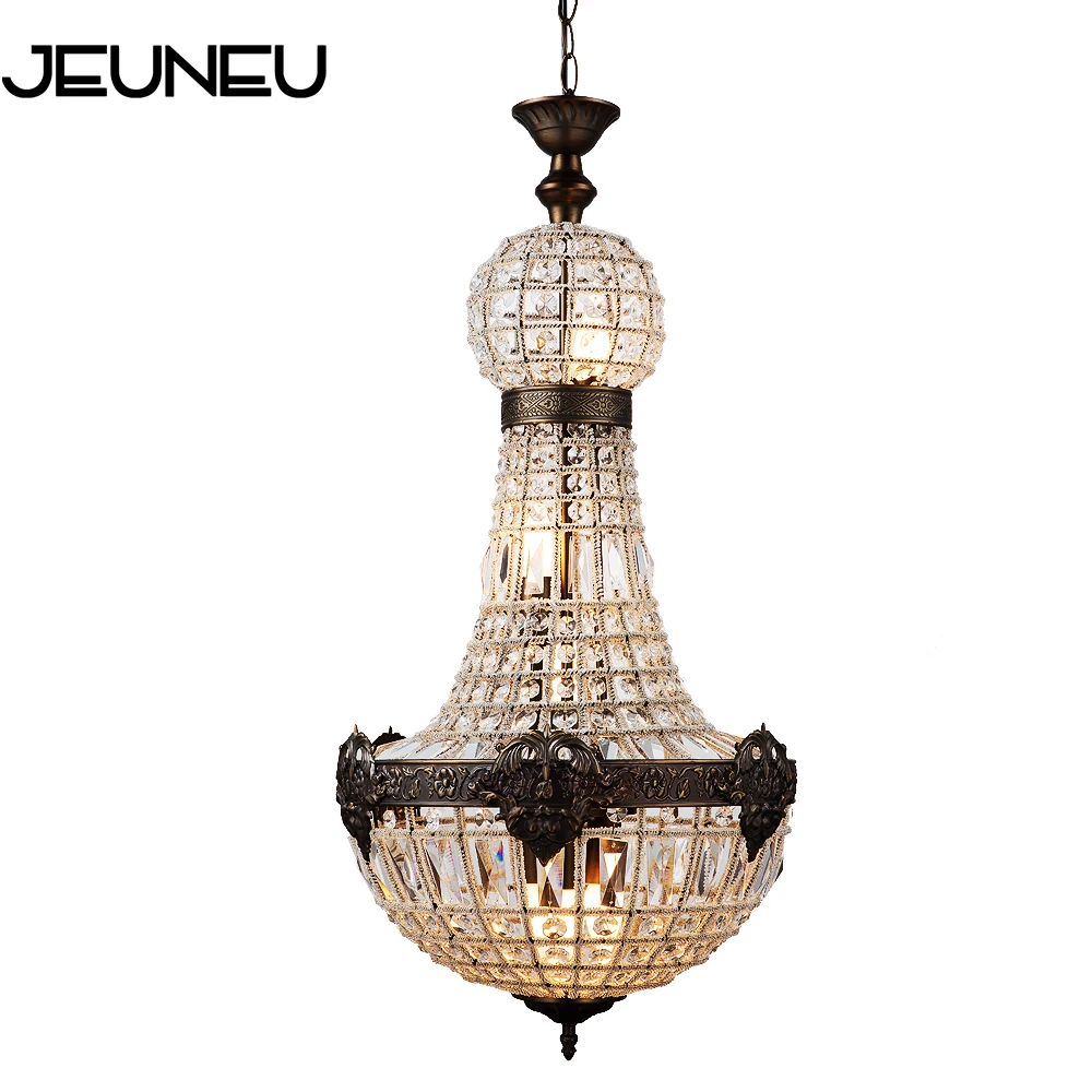 europa retro vintage encantador royal empire estilo grande led de cristal moderna lampada lustre lustres luzes e14 para sala estar do hotel 01